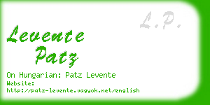 levente patz business card